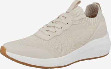 Tamaris Fashletics Sneakers laag in Beige: voorkant