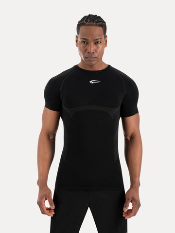 T-Shirt Smilodox en noir : devant