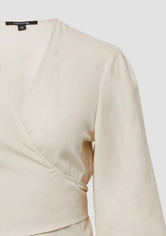 COMMA Bluse 'Comma x Füsun Lindner' in Beige