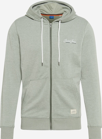 JACK & JONES - Sudadera con cremallera 'Tons' en verde: frente