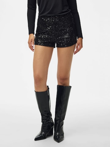 PIECES Regular Broek 'MELANIE' in Zwart: voorkant