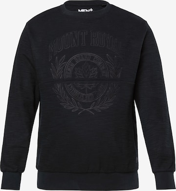 Men Plus Sweatshirt in Black: front