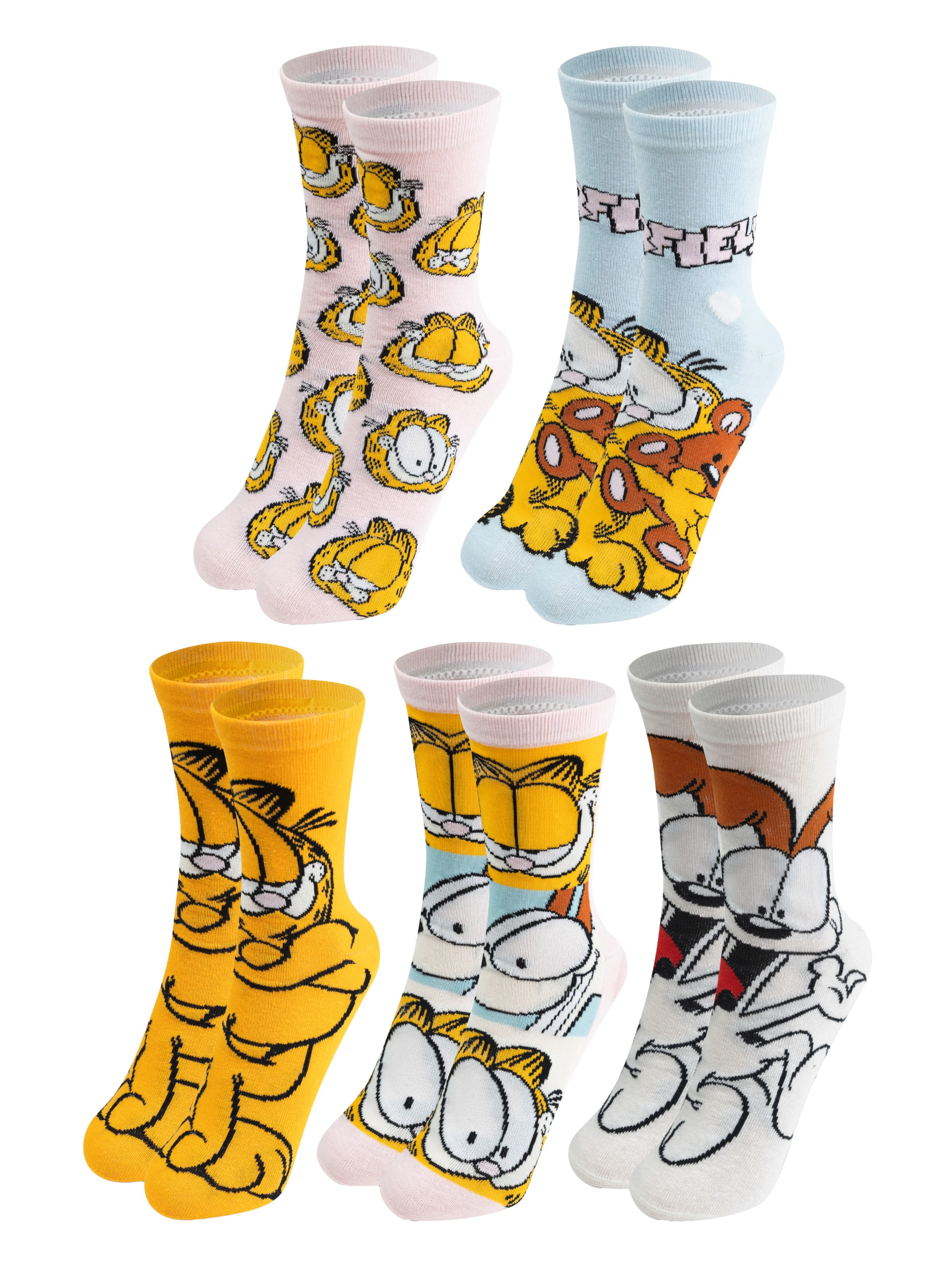 GARFIELD Socken 'Garfield & Odie'‌‌‌‌‌‌‌ in Mischfarben: Vorderseite