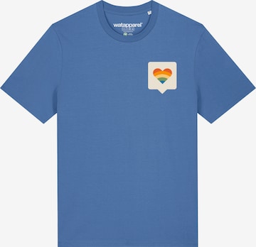 T-Shirt Watapparel en bleu : devant