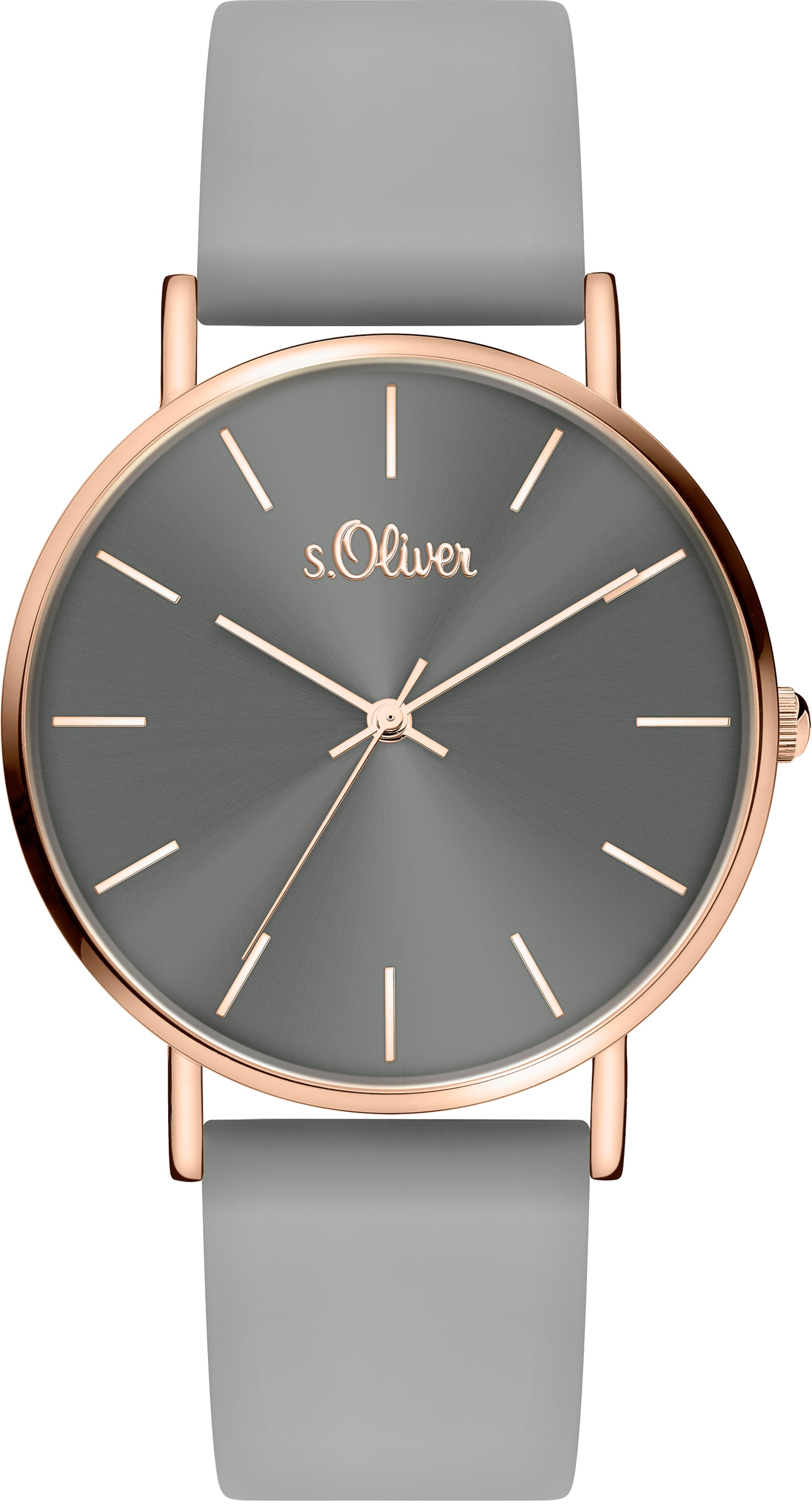 s.Oliver Analog Watch in Grey: front