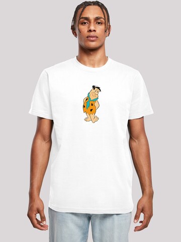 T-Shirt 'Fred Feuerstein Kick' F4NT4STIC en blanc : devant