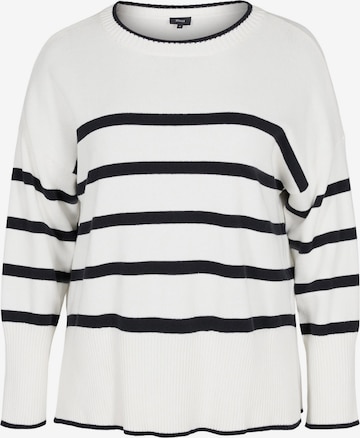 Zizzi Sweater 'EMILY' in White: front