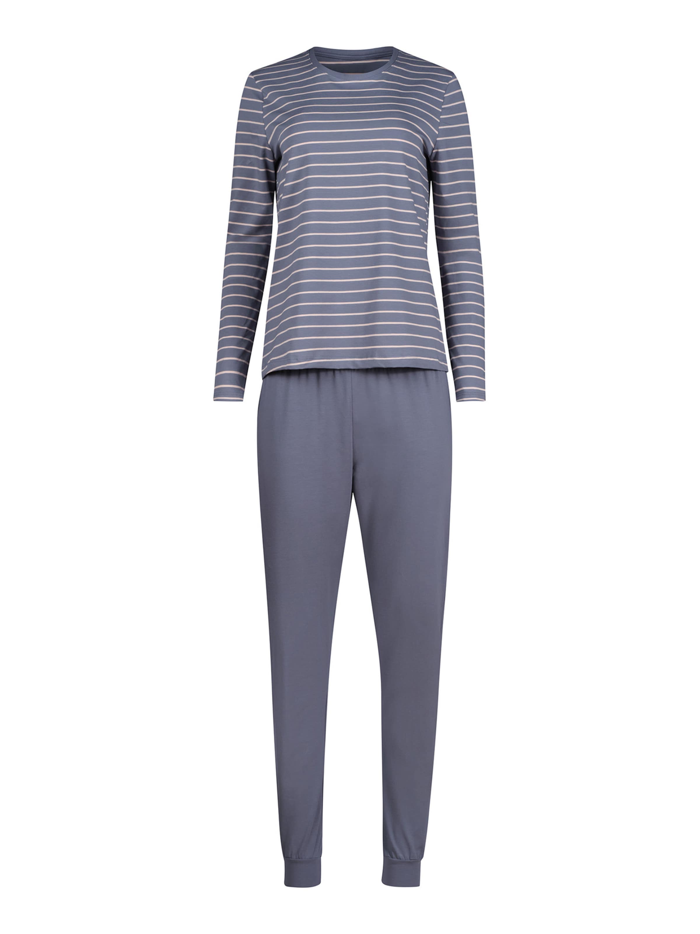 HUBER Pajama ' Night Basic Selection ' in Blue: front