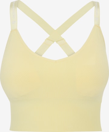 OCEANSAPART - Top desportivo 'Athletic' em amarelo: frente