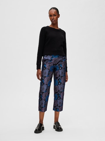 Selected Femme Petite Regular Broek 'Elani' in Zwart