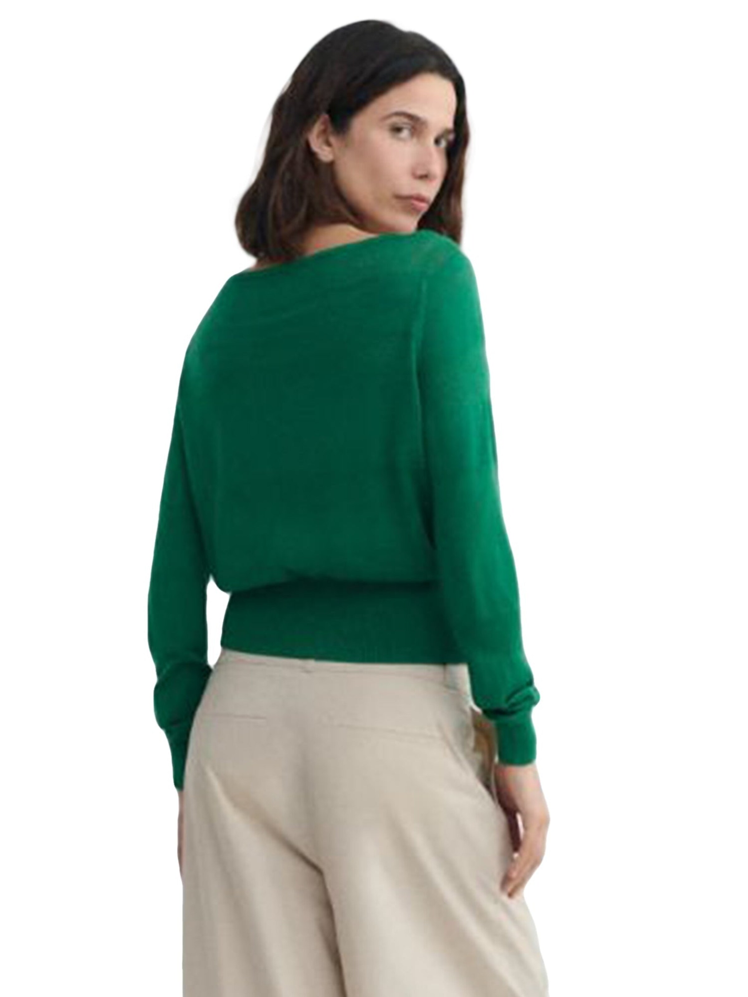 Thinking MU Sweter 'BE SEMI TRANSPARENT KNITTED GREEN' w kolorze zielony