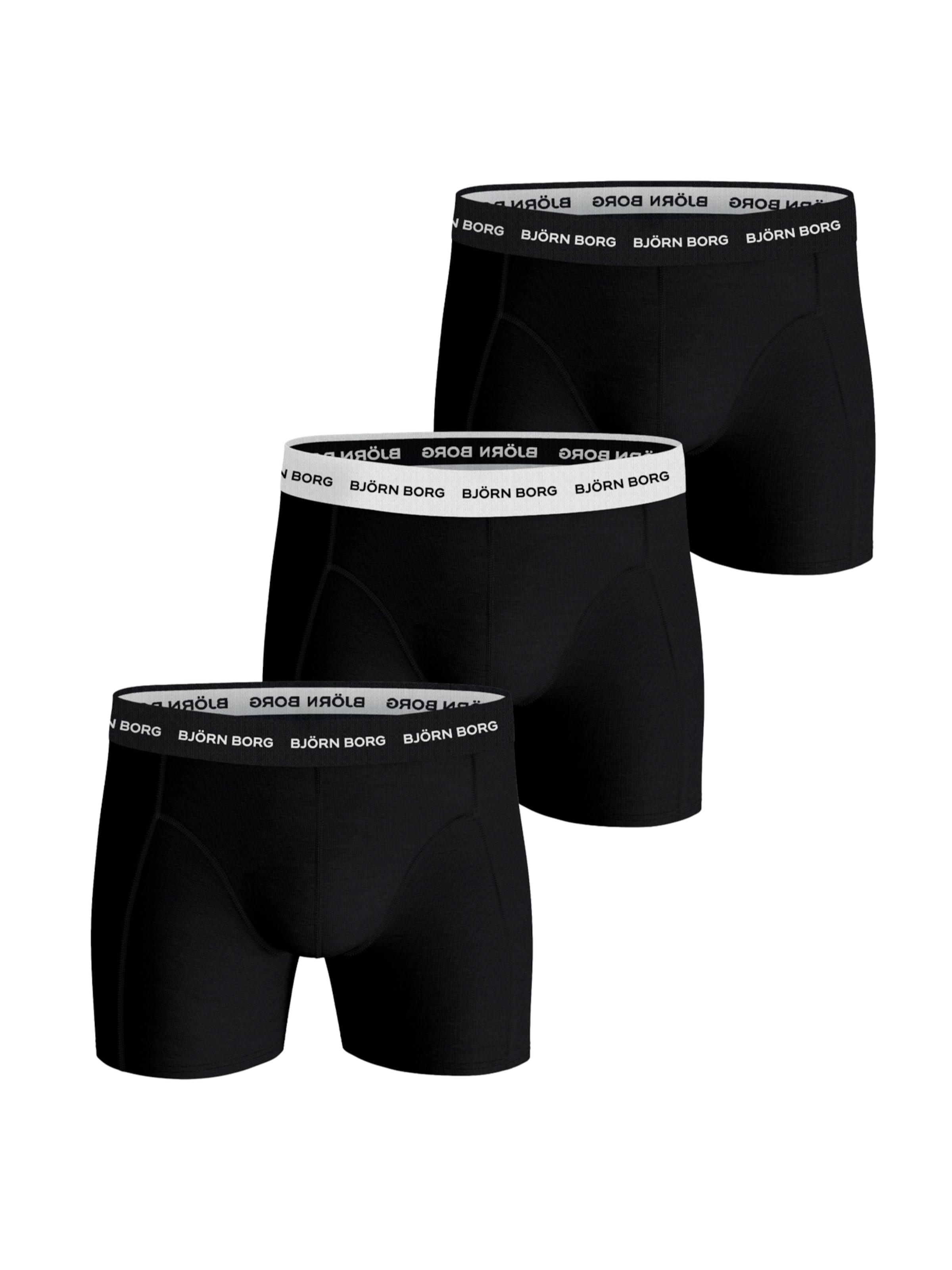 BJÖRN BORG Boksershorts i sort-meleret, Produktvisning