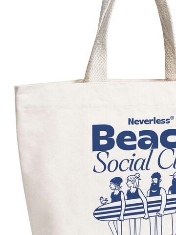 Neverless Beach Bag 'Beach Social Club' in Beige