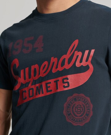 Superdry T-Shirt 'Home Run' in Blau