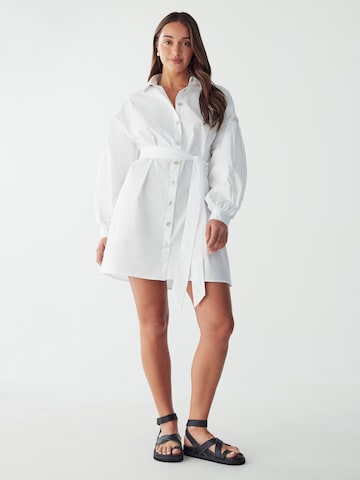 Willa Shirt Dress 'POPPIE' in White