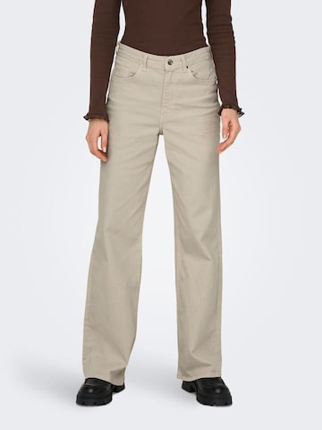 ONLY Wide leg Jeans 'Juicy' in Beige: voorkant