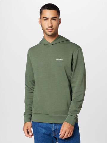 Sweat-shirt Calvin Klein en vert : devant