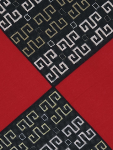 SAMAYA Topangesagtes Nickituch, aus glänzendem Satin in Rot