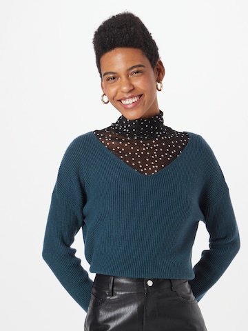 Pull-over QS en bleu : devant