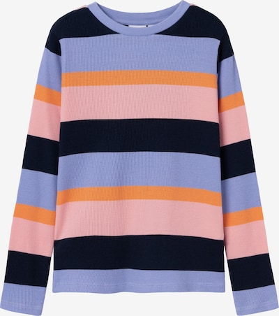 NAME IT Camiseta 'Besilje' en azul paloma / naranja / rosa claro / negro, Vista del producto