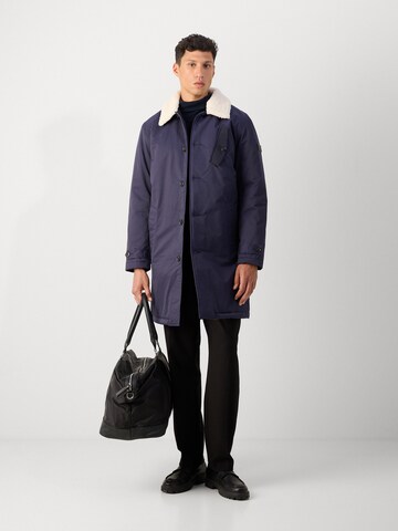 SCOTCH & SODA - Sobretudo meia-estação em azul