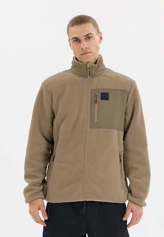 Whistler Athletic fleece jacket 'Makaley' in Brown: front