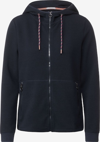 CECIL Zip-Up Hoodie in Blue: front