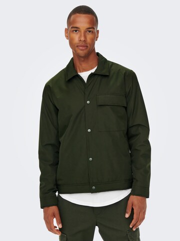 Only & Sons Between-Season Jacket 'Hydra' in Green: front