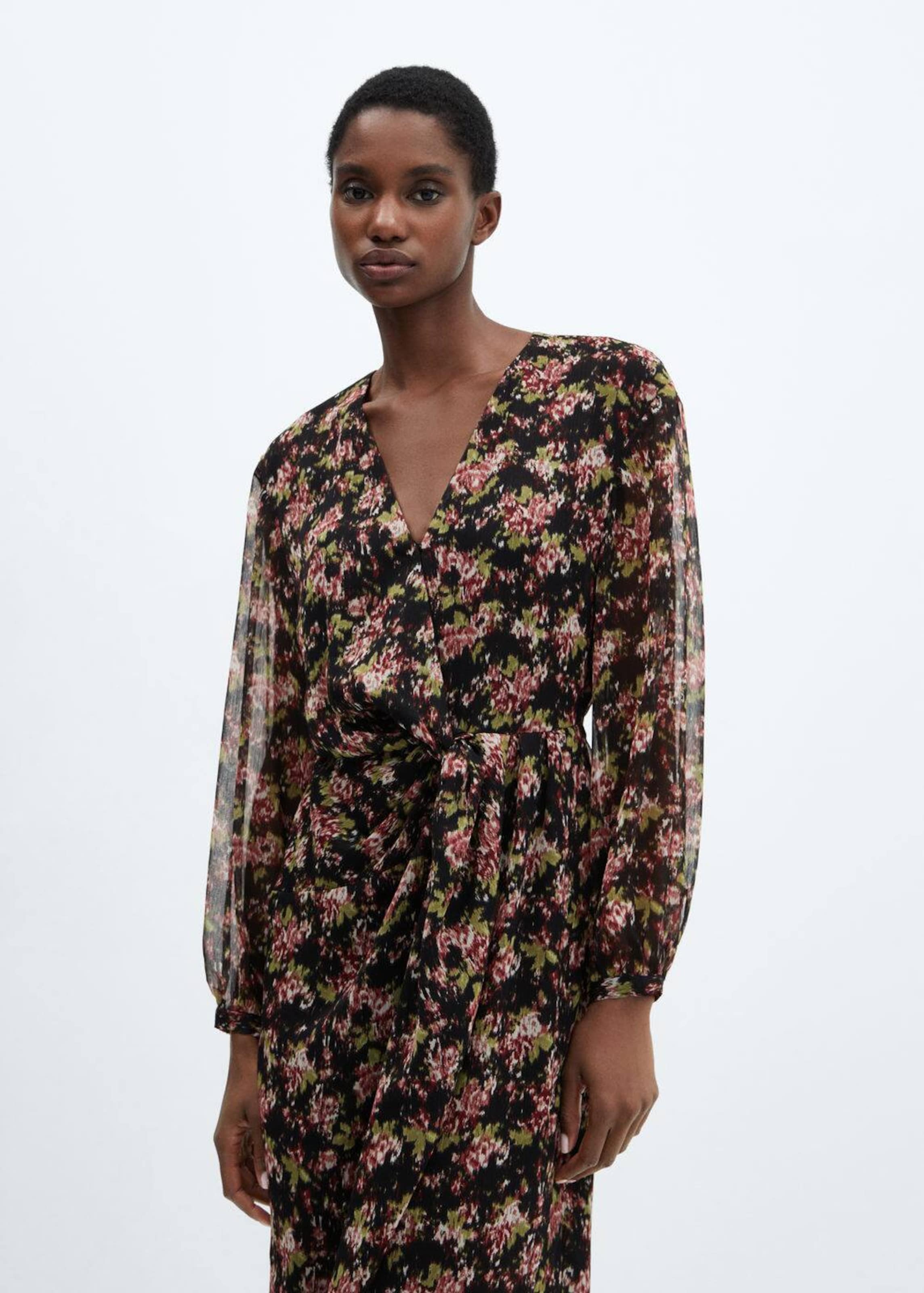 Mango floral dress hot sale