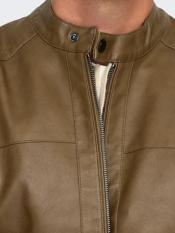 Only & Sons Regular fit Tussenjas 'Onsmike' in Bruin
