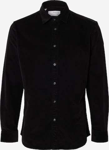 SELECTED HOMME Button Up Shirt 'Regowen' in Black: front