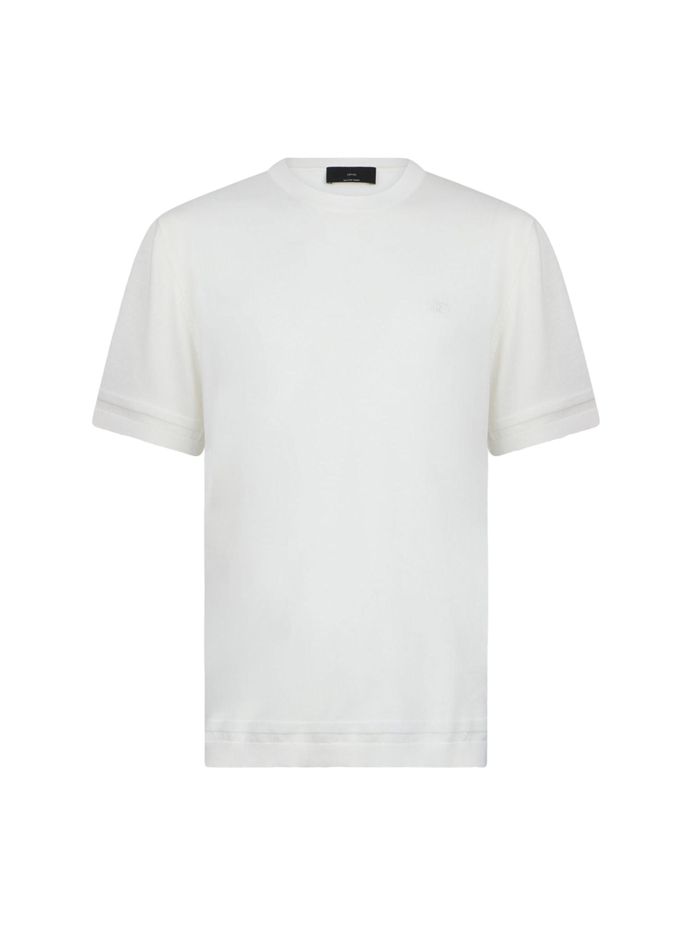 Liu Jo T-shirt 'LIU JO UOMO MAGLIA SHORTCREPE Maglieria' i vit: framsida