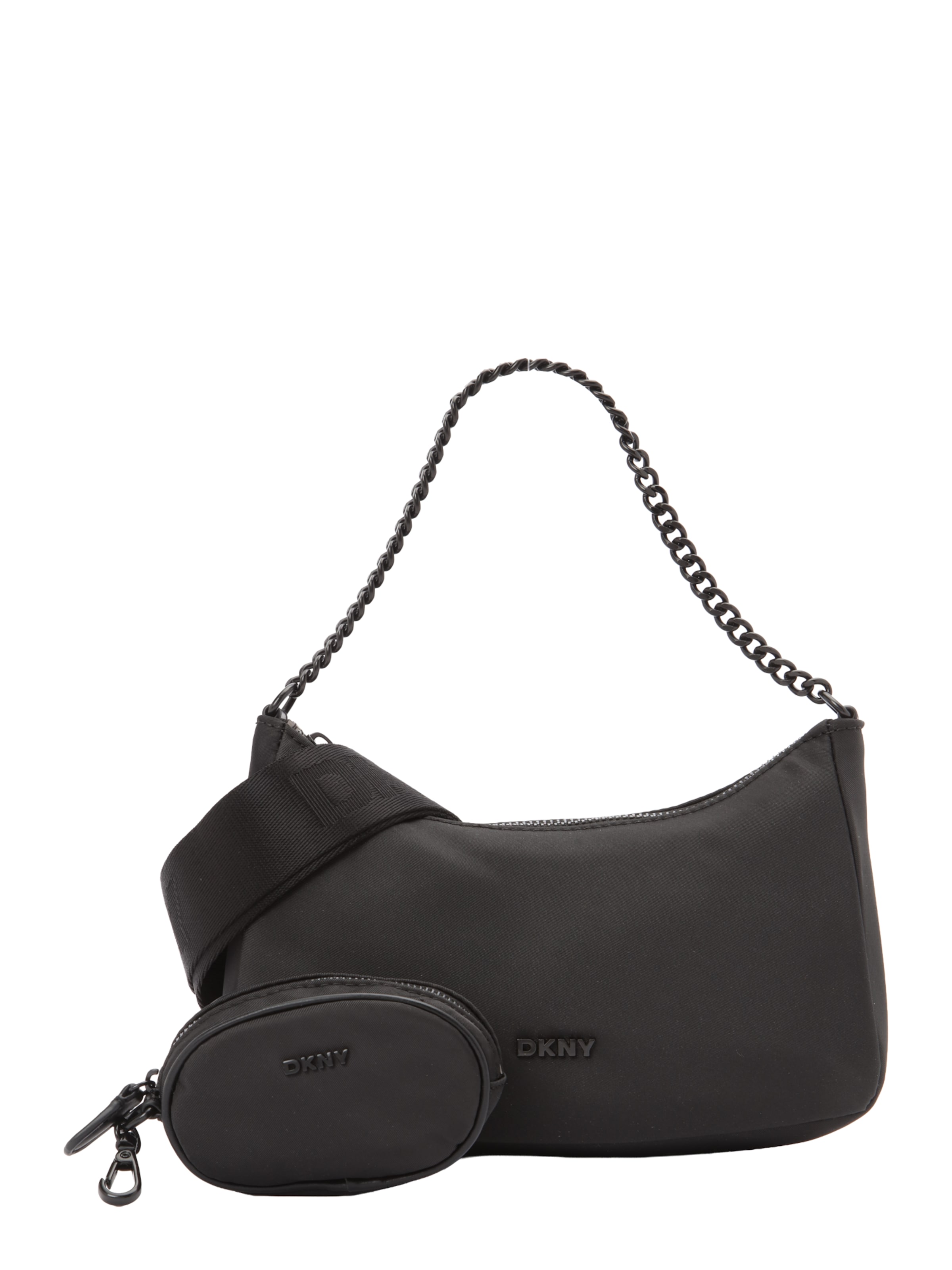 Borsa a spalla di DKNY in nero: frontale