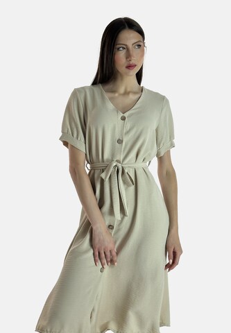 Robe-chemise Elara en marron