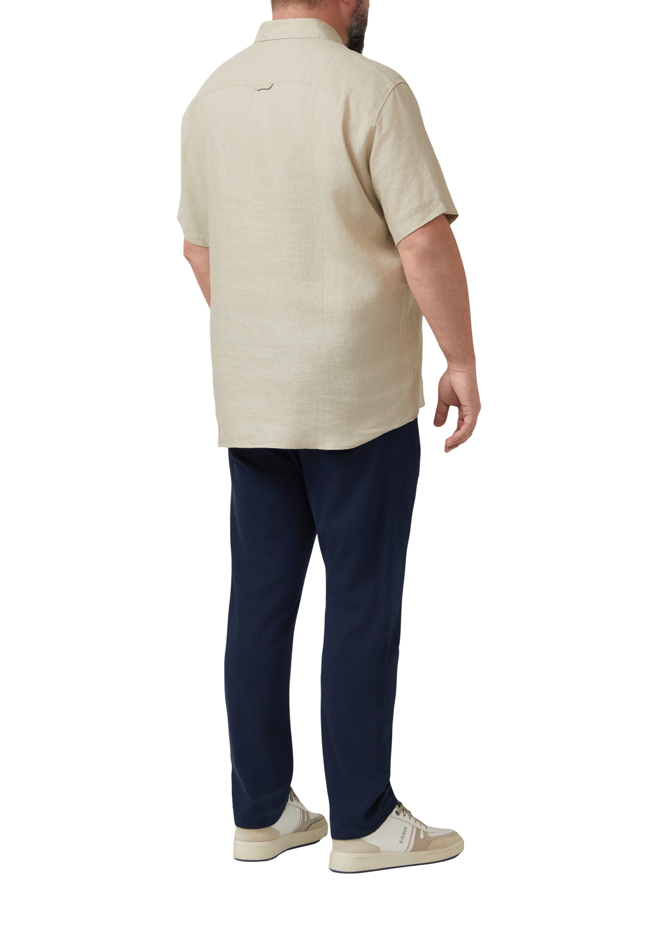 s.Oliver Regular fit Button Up Shirt in Beige