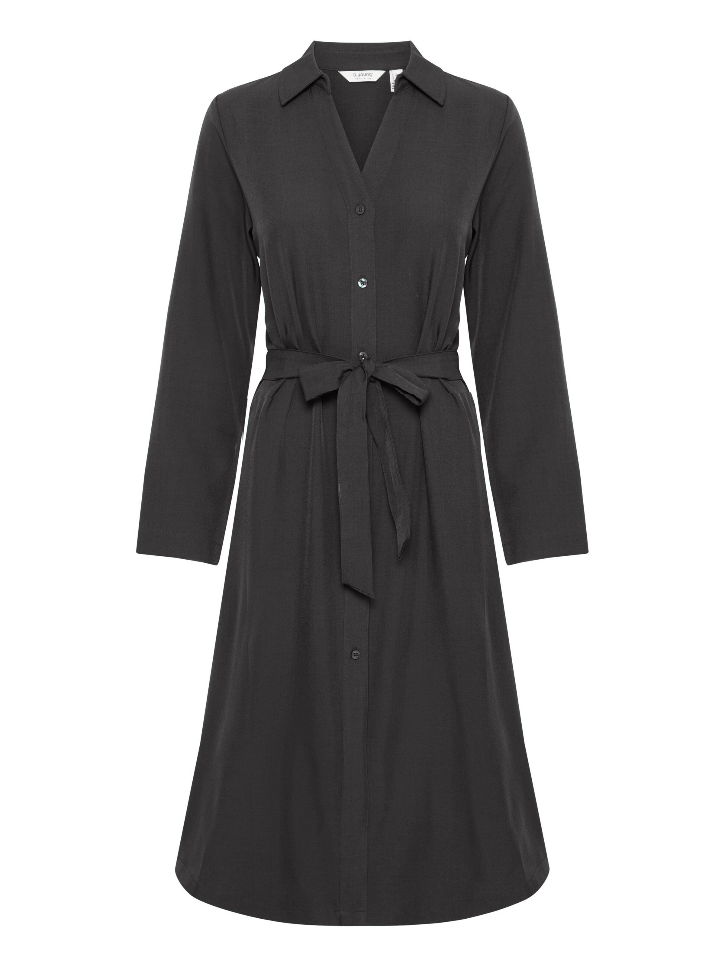 b.young Blusenkleid 'BYMMMIDDE' in Schwarz: Vorderseite