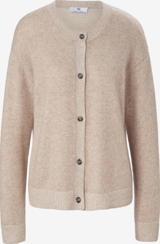 Peter Hahn Knit Cardigan in Beige: front