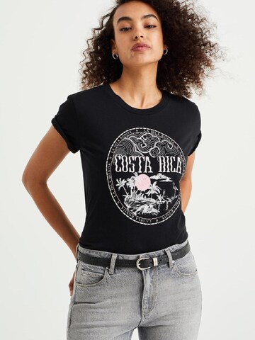 WE Fashion T-Shirt in Schwarz: Vorderseite