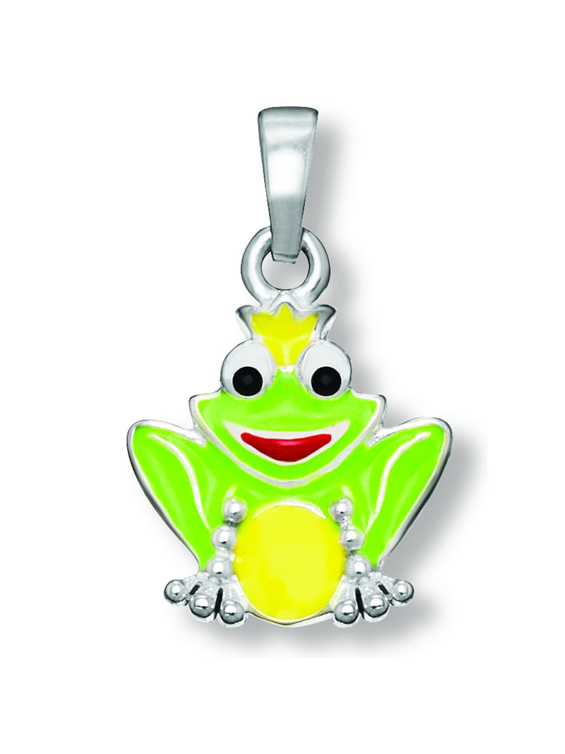 ONE ELEMENT Anhänger 'Froschkönig' in Silber: Vorderseite