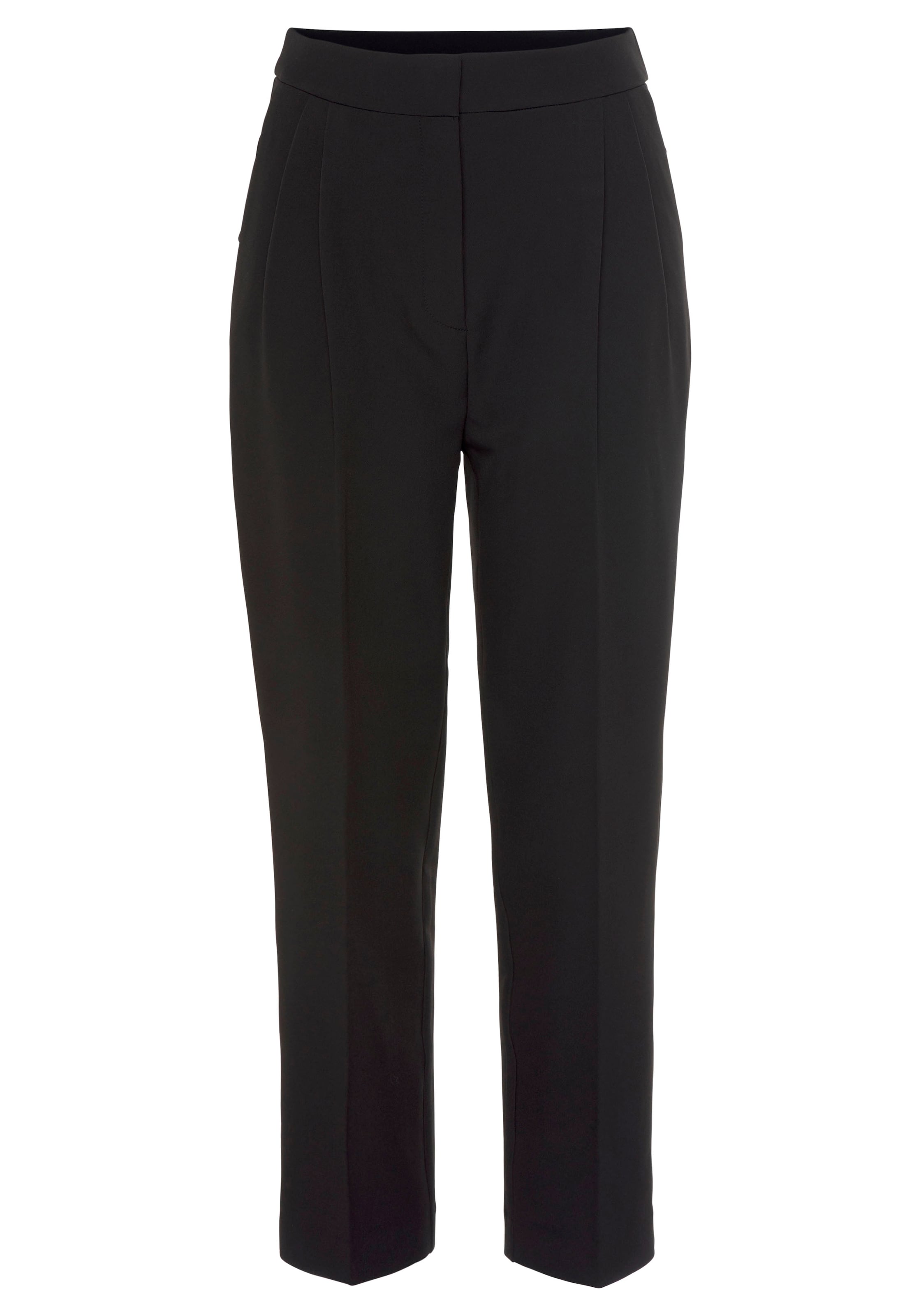 LASCANA Viikidega püksid, värv must: eest vaates