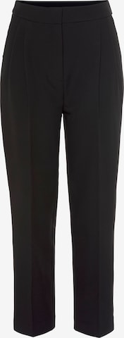 LASCANA - regular Pantalón de pinzas en negro: frente