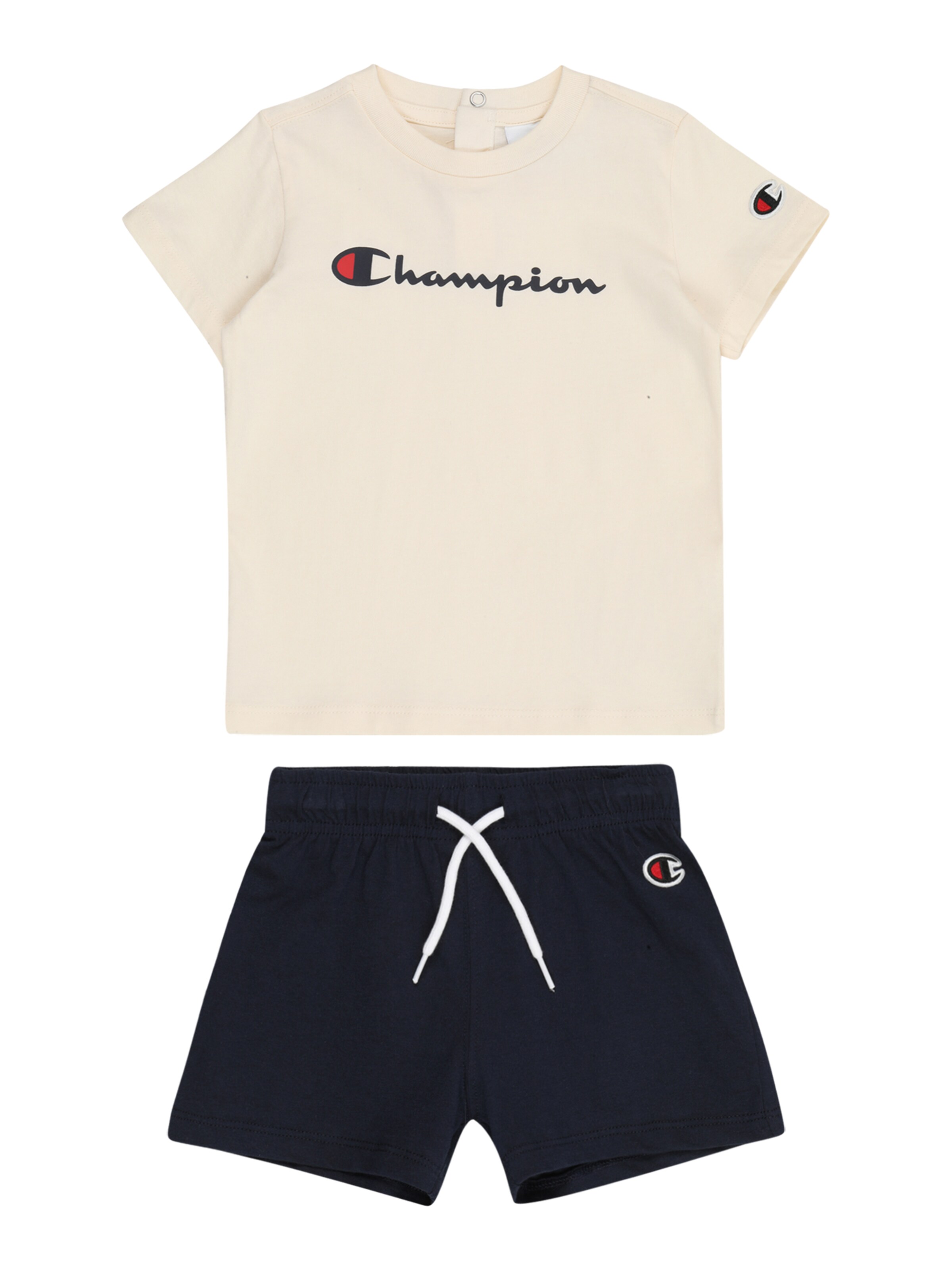 Champion Authentic Athletic Apparel Set in Beige: front
