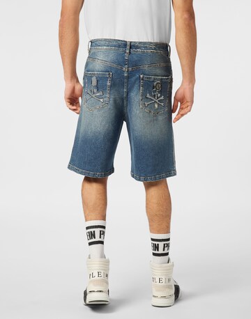 Philipp Plein Regular Jeans 'Skull' in Blauw