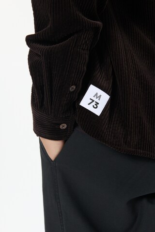Matinique Comfort fit Button Up Shirt 'MABrize N 73' in Brown