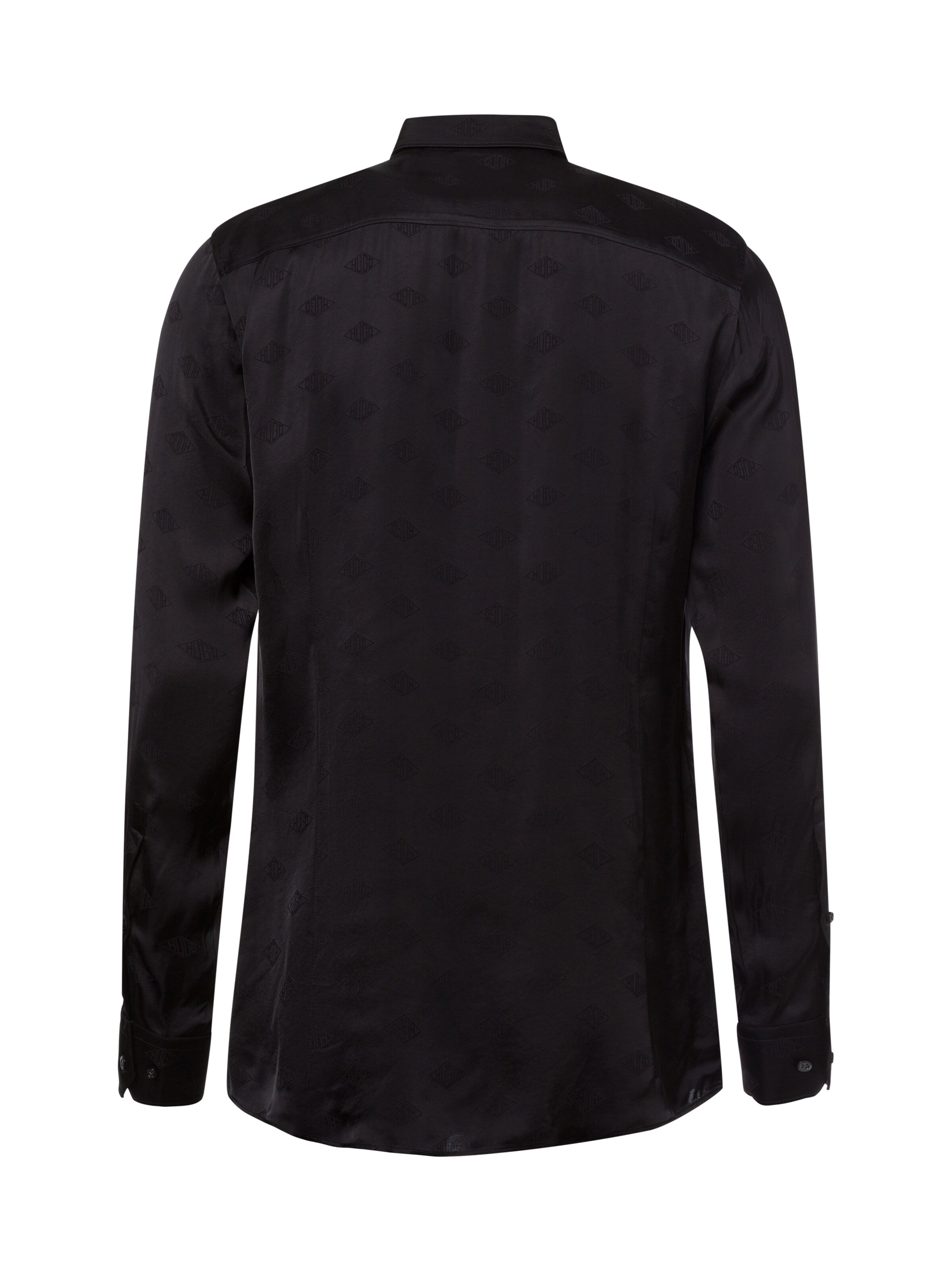 HUGO Slim fit Overhemd 'Elisha02' in Zwart: voorkant