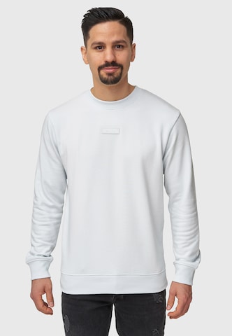 INDICODE JEANS Sweatshirt ' Baxter ' in Wit: voorkant