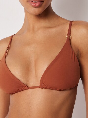 CALZEDONIA Triangle Bikini Top 'Premium Fit' in Brown