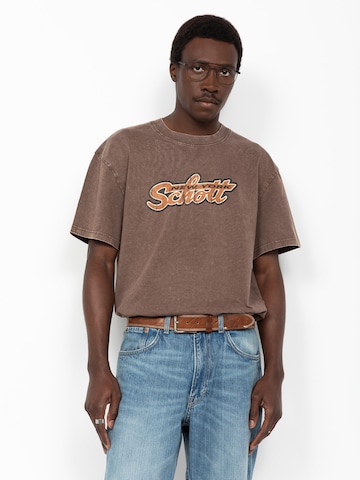 Schott NYC Shirt‌‌‌‌‌‌‌‌‌ in Braun
