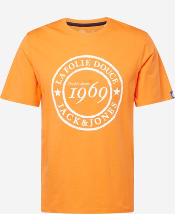 JACK & JONES Μπλουζάκι 'DOUCE' σε πορτοκαλί: μπροστά
