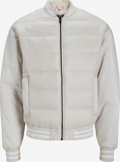 JACK & JONES Prechodná bunda - svetlobéžová / biela, Produkt